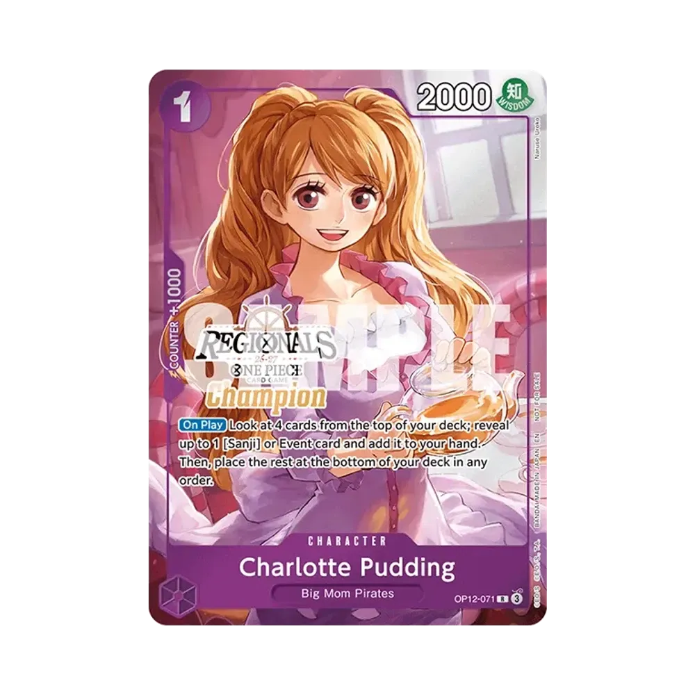 Charlotte Pudding R :1st Place [OP12-071][EN] (Promotional Card "Regionals Champion Card Set 26-27 Vol.1")