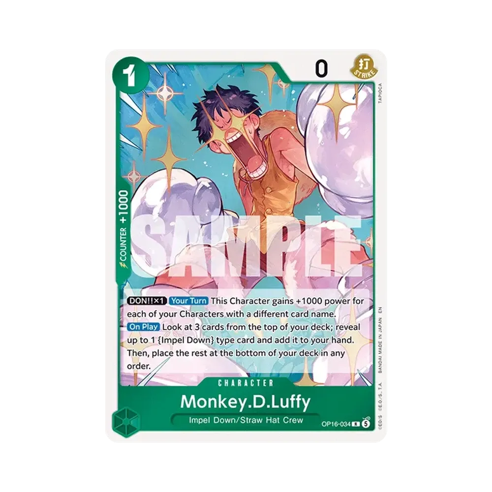 Monkey.D.Luffy R [OP16-034][EN](Booster Pack "THE TIME OF BATTLE")