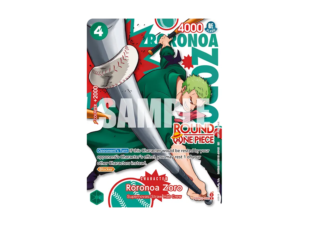 Roronoa Zoro R [PRB02-006][EN](Promotional Card "ROUND1 Promotion Pack")