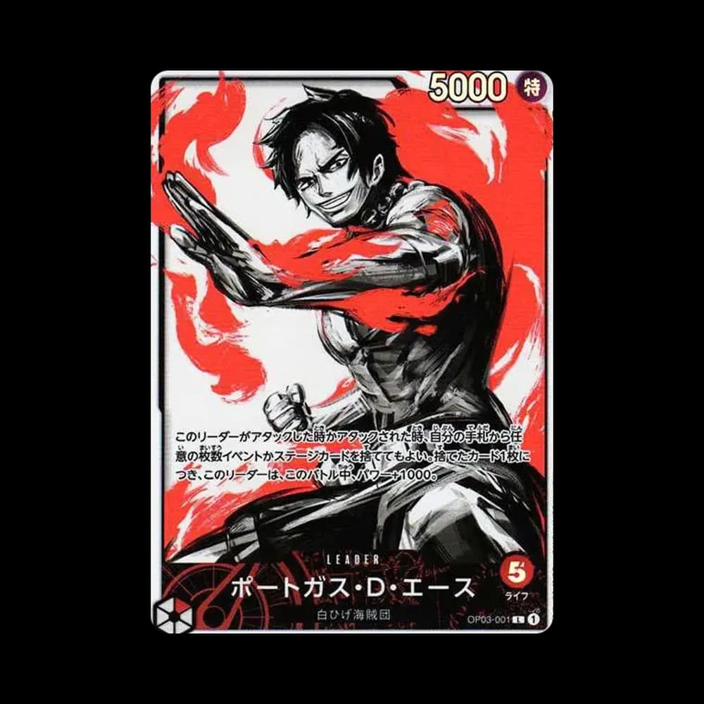 Portgas D Ace L-P [OP03-001] (Booster Pack Formidable Enemy)