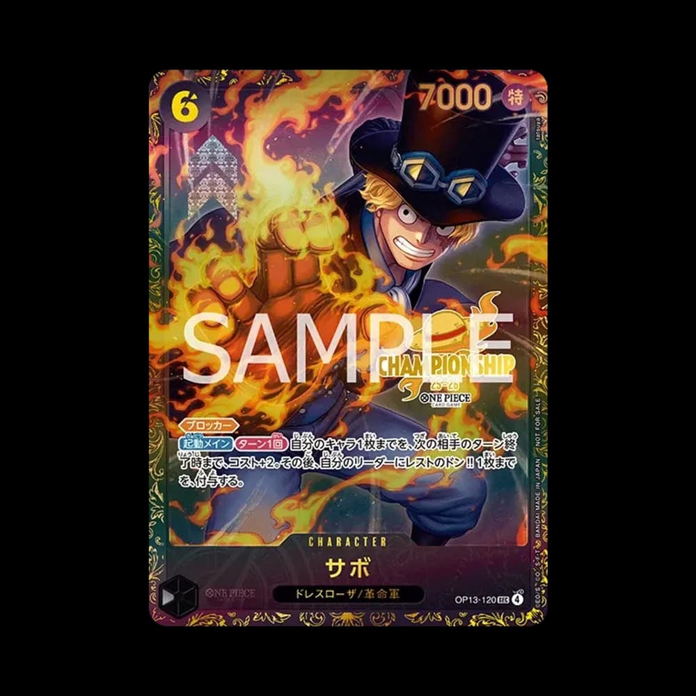 Sabo SEC [OP13-120](Promotional Card "Season 2 Area Finals Tournament Top-Tier Prize")