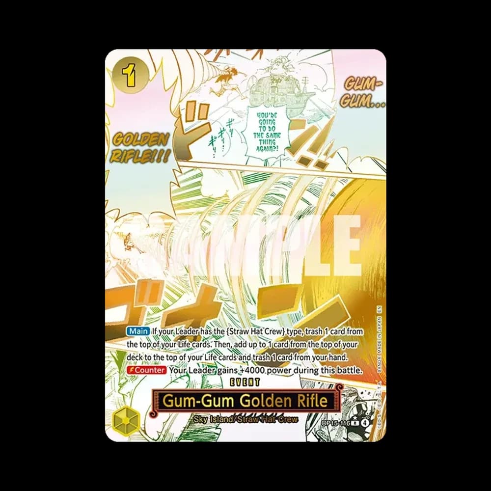 Gum-Gum Golden Rifle R-P [OP15-116][EN](Booster Pack "ADVENTURE ON KAMI’S ISLAND")