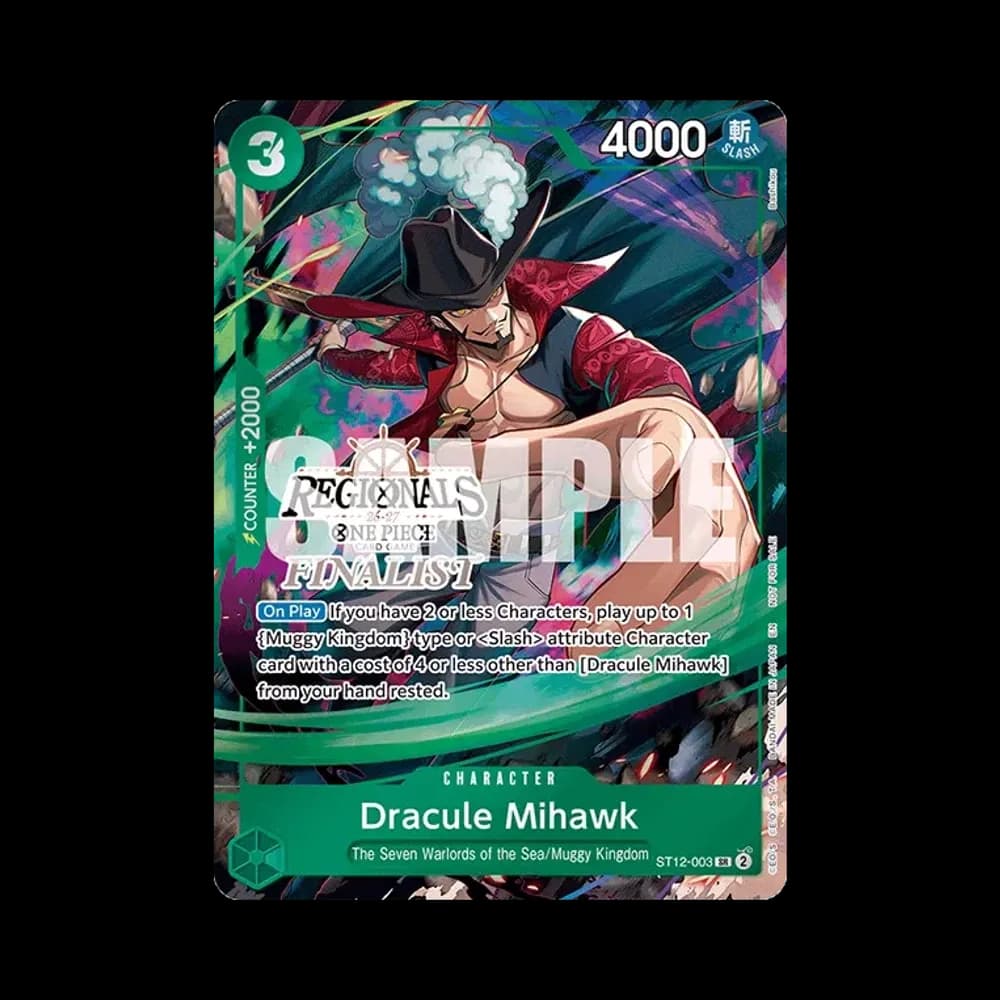 Dracule Mihawk SR :Finalist [ST12-003][EN] (Promotional Card "Regional Finalist Card Set 26-27 Vol.1")