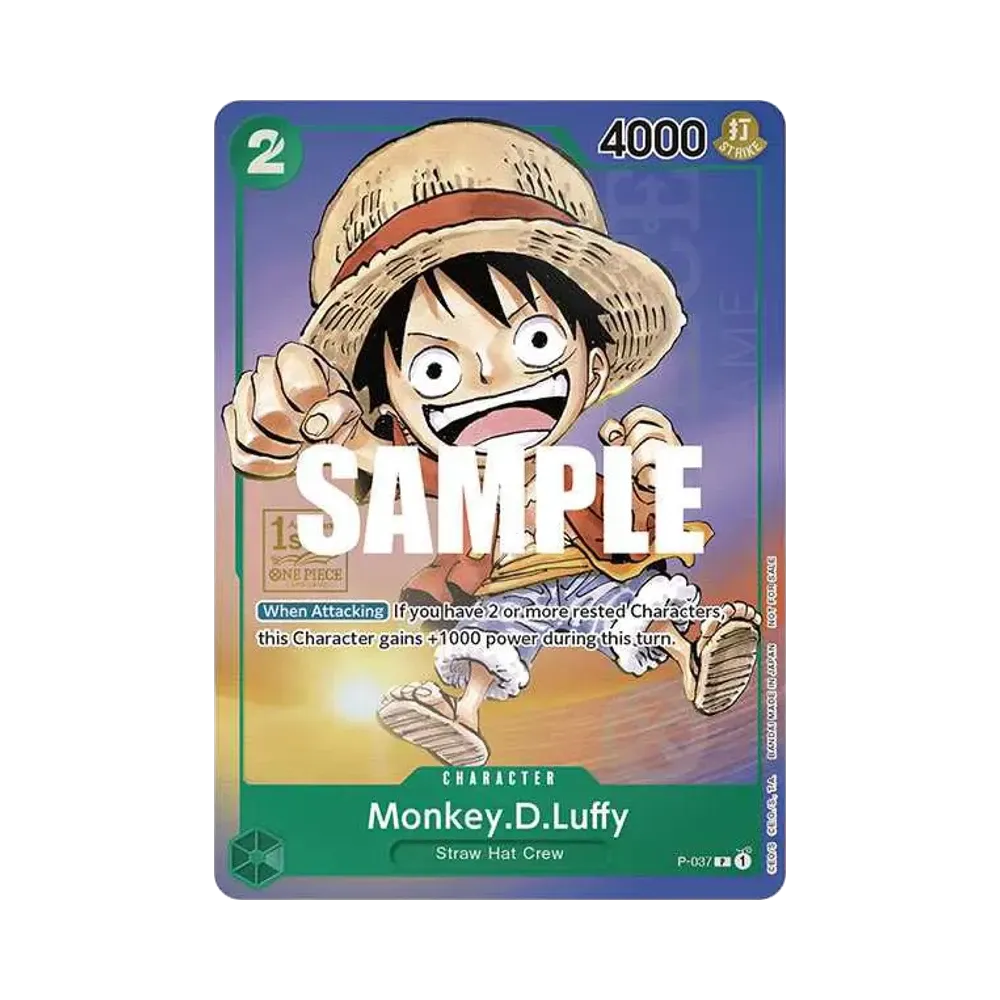 Monkey.D.Luffy P (Gold Stamp) [P-037] [EN](Promotional Card "1st Anniversary Tournament Participation")