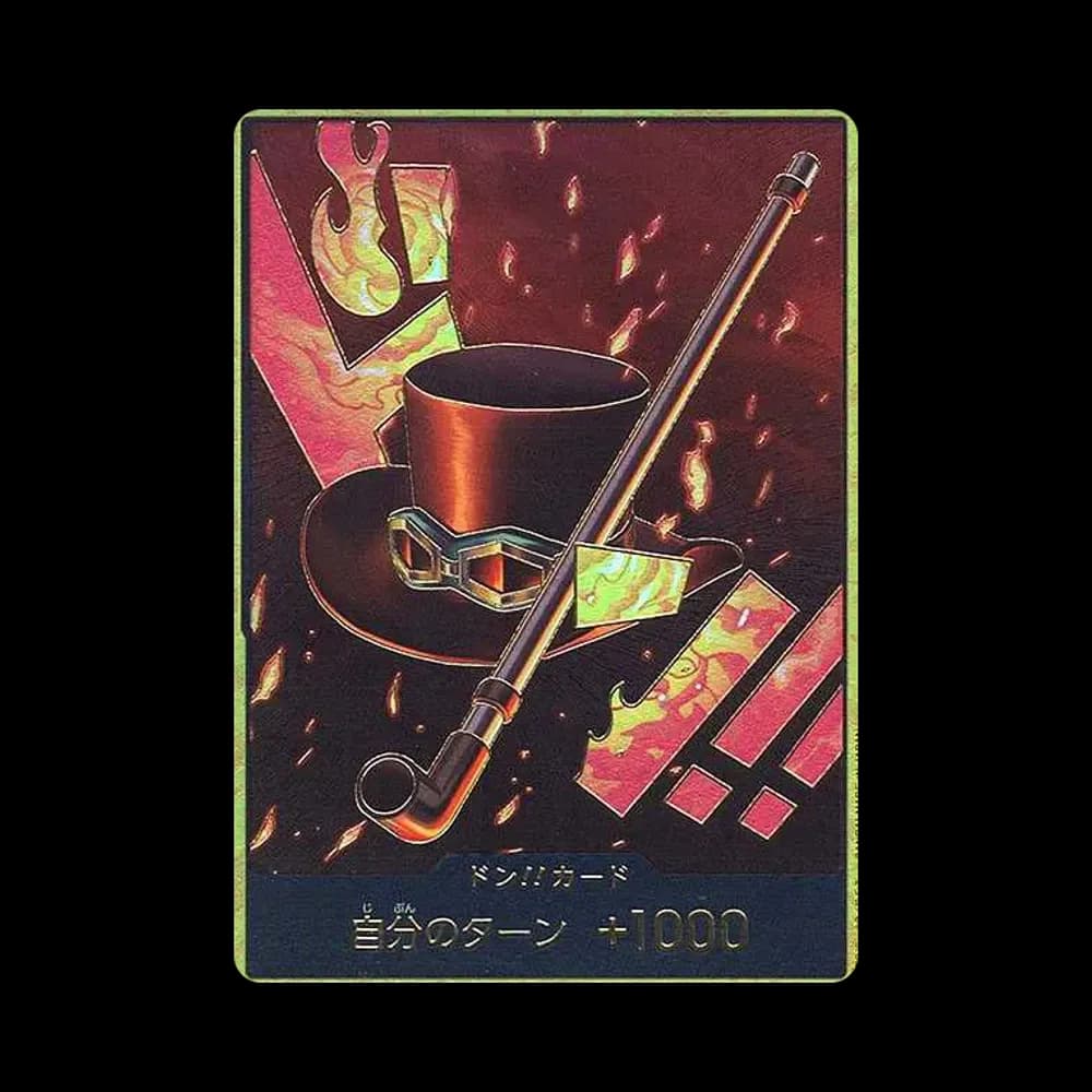 DON!! Card : Sabo Super Parallel (Premium Booster "One Piece Card The Best")